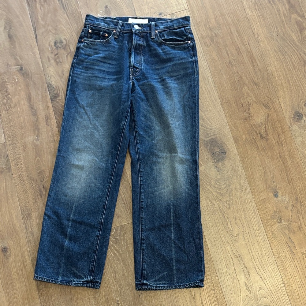 MOTHER Dark Blue Straight Jeans